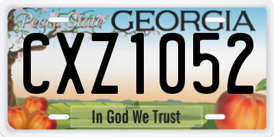 GA license plate CXZ1052
