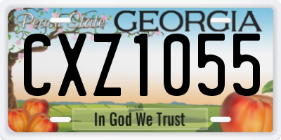 GA license plate CXZ1055