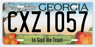 GA license plate CXZ1057