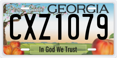 GA license plate CXZ1079