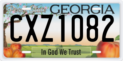 GA license plate CXZ1082