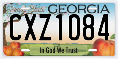 GA license plate CXZ1084