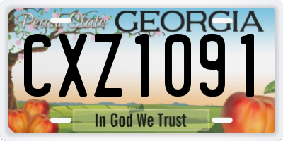 GA license plate CXZ1091