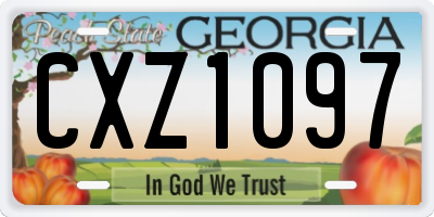 GA license plate CXZ1097