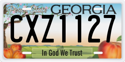 GA license plate CXZ1127