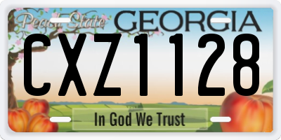 GA license plate CXZ1128