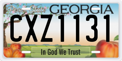 GA license plate CXZ1131
