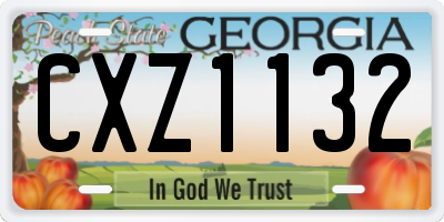 GA license plate CXZ1132