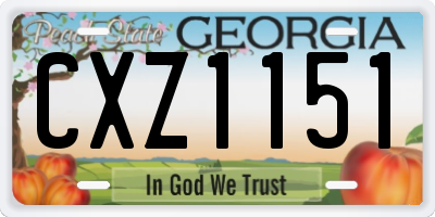 GA license plate CXZ1151
