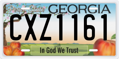 GA license plate CXZ1161