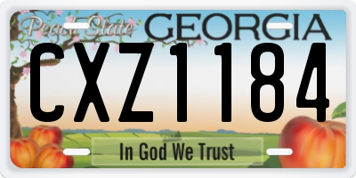 GA license plate CXZ1184