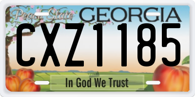 GA license plate CXZ1185