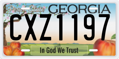 GA license plate CXZ1197