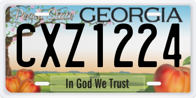 GA license plate CXZ1224
