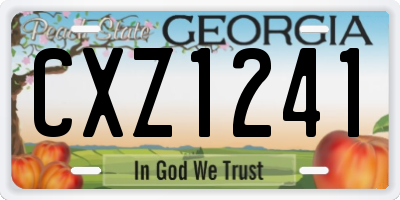 GA license plate CXZ1241