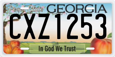 GA license plate CXZ1253