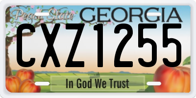 GA license plate CXZ1255