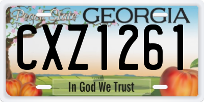 GA license plate CXZ1261