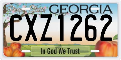 GA license plate CXZ1262