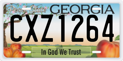 GA license plate CXZ1264