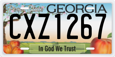 GA license plate CXZ1267