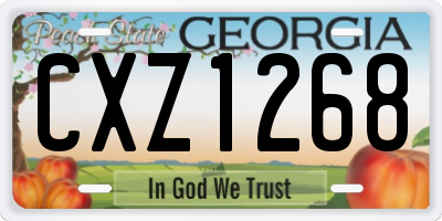 GA license plate CXZ1268