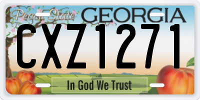 GA license plate CXZ1271