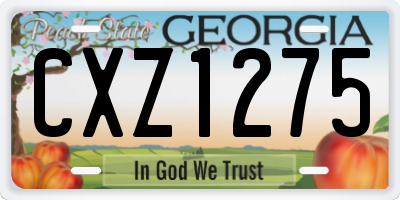 GA license plate CXZ1275