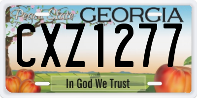 GA license plate CXZ1277