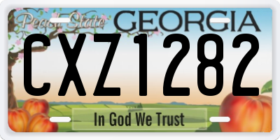 GA license plate CXZ1282