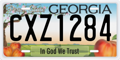GA license plate CXZ1284