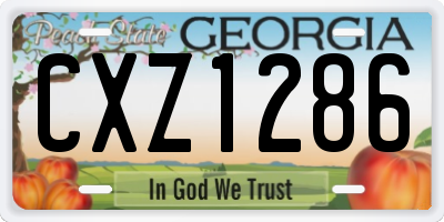 GA license plate CXZ1286