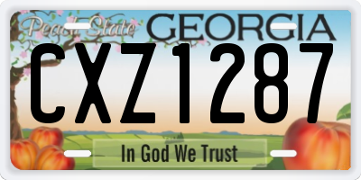 GA license plate CXZ1287
