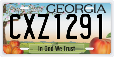 GA license plate CXZ1291