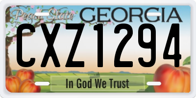 GA license plate CXZ1294
