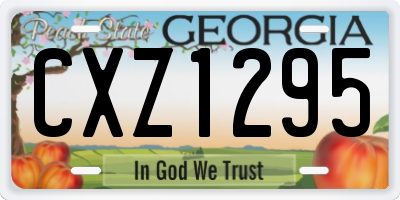 GA license plate CXZ1295