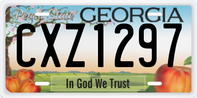 GA license plate CXZ1297