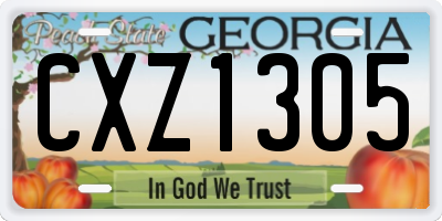 GA license plate CXZ1305
