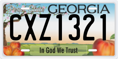 GA license plate CXZ1321