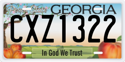 GA license plate CXZ1322