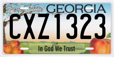 GA license plate CXZ1323