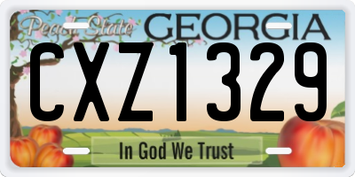 GA license plate CXZ1329