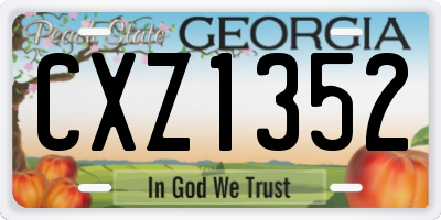 GA license plate CXZ1352