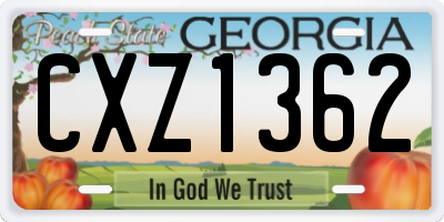 GA license plate CXZ1362
