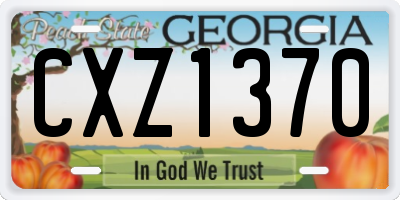GA license plate CXZ1370