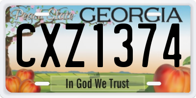 GA license plate CXZ1374