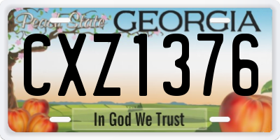 GA license plate CXZ1376