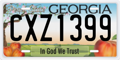 GA license plate CXZ1399