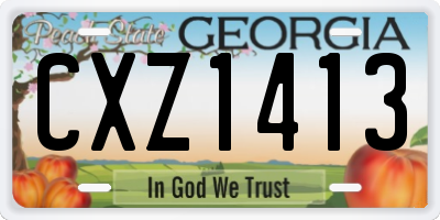 GA license plate CXZ1413