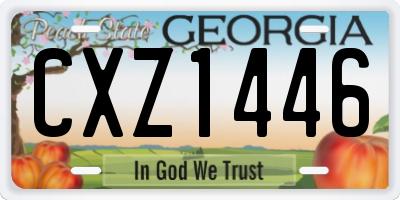 GA license plate CXZ1446